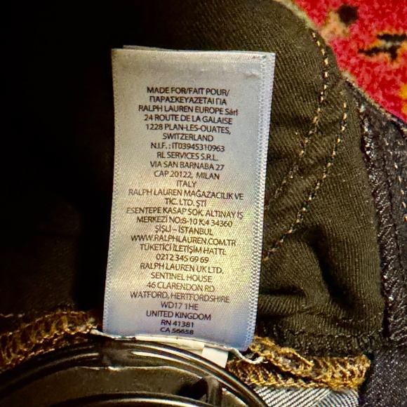 Ralph Lauren Dark Blue Denim Jeans High Waist Straight Leg Sz. 8 - Picture 13 of 16